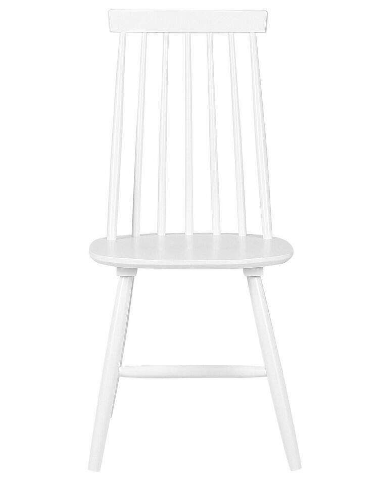 Set of 2 Wooden Dining Chairs White BURBANK Beliani.co.uk