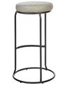 Set of 2 Faux Leather Bar Stools Grey MILROY_915992