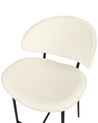 Conjunto de 2 sillas de bar de tela beige crema KIANA_908110