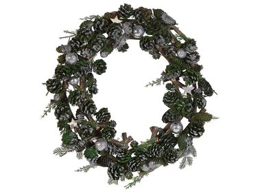  Christmas Wreath ⌀ 50 cm Green with Silver FILPUS
