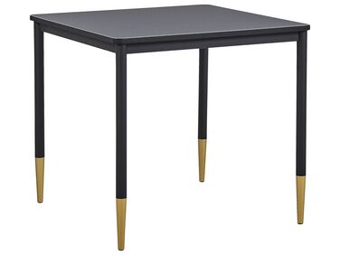 Eettafel MDF zwart/goud 80 x 80 cm SHALFORD