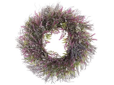 Türkranz violett / grün mit Kunstblumen ø 50 cm TELDE