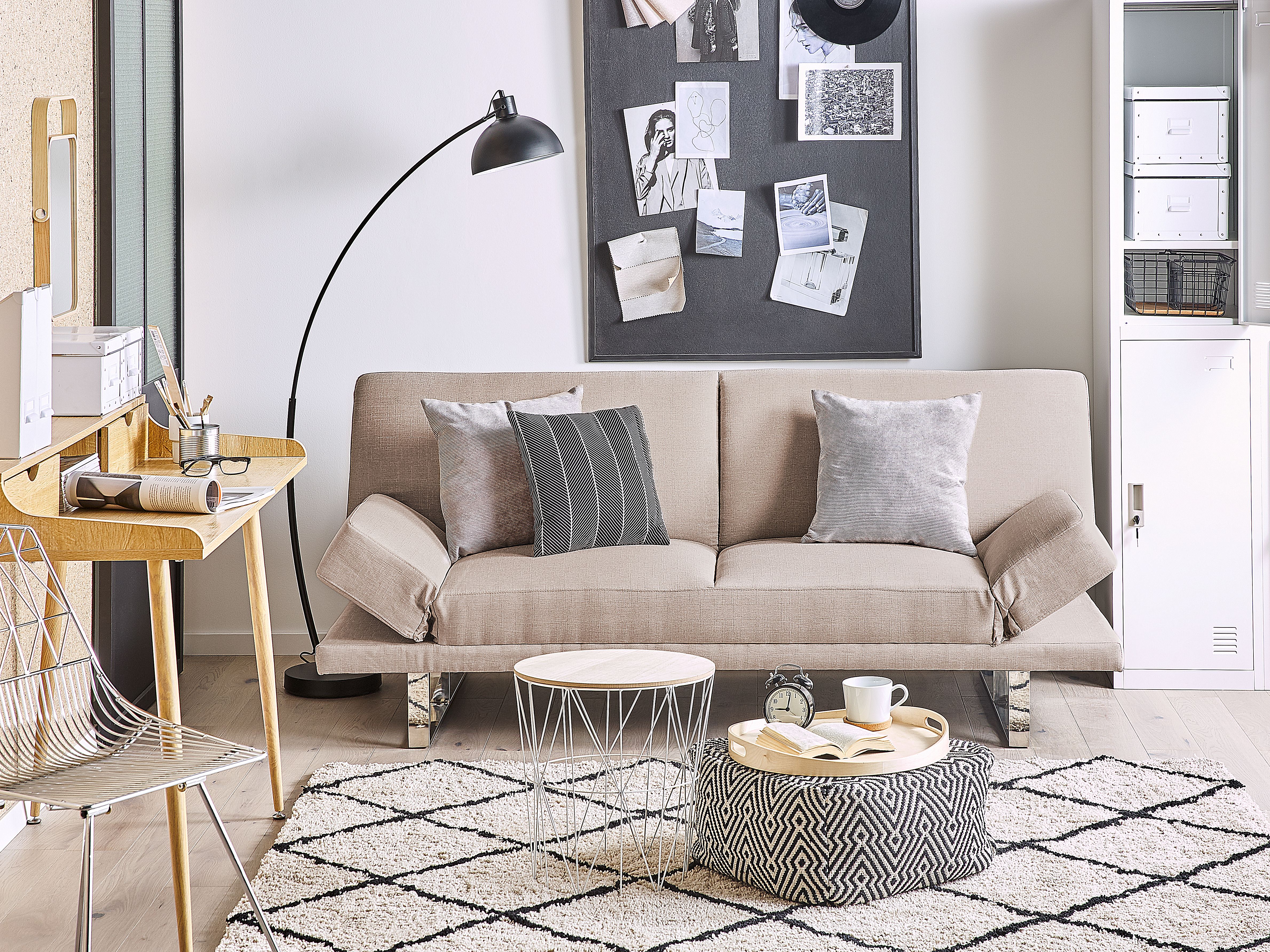 Sofa rozkładana beżowa YORK