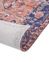Teppich Baumwolle rot / blau 200 x 300 cm orientalisches Muster Kurzflor KURIN_863000