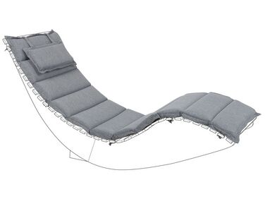 Coussin gris pour chaise longue 180 x 60 cm BRESCIA