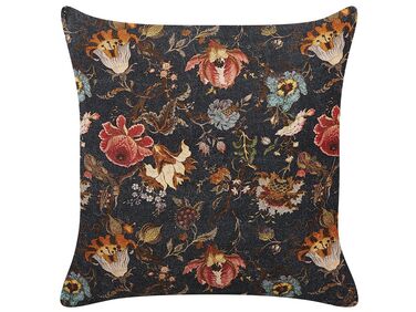 Velvet Cushion with Flower Pattern 45 x 45 cm Multicolour RAMONDA