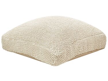 Cotton Floor Cushion 70 x 70 x 15 cm Beige JOARA