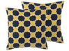 Dekokissen marokkanisches Muster Baumwolle gelb/blau 45 x 45 cm 2er Set MUSCARI_769144