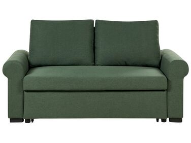 Fabric Sofa Bed Green SILDA