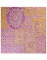 Alfombra de lana rosa/amarillo mostaza 200 x 200 cm AVANOS_848414