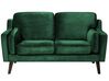 2 Seater Velvet Sofa Green LOKKA_704329