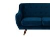 Sofa 3-osobowa welurowa niebieska BODO_738311