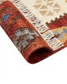 Kelim Teppich Wolle mehrfarbig 140 x 200 cm orientalisches Muster Kurzflor VOSKEHAT_858414