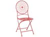 Set of 2 Metal Garden Folding Chairs Red SCARIO _856034