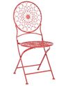 Conjunto de 2 sillas de balcón de metal rojo SCARIO_856034