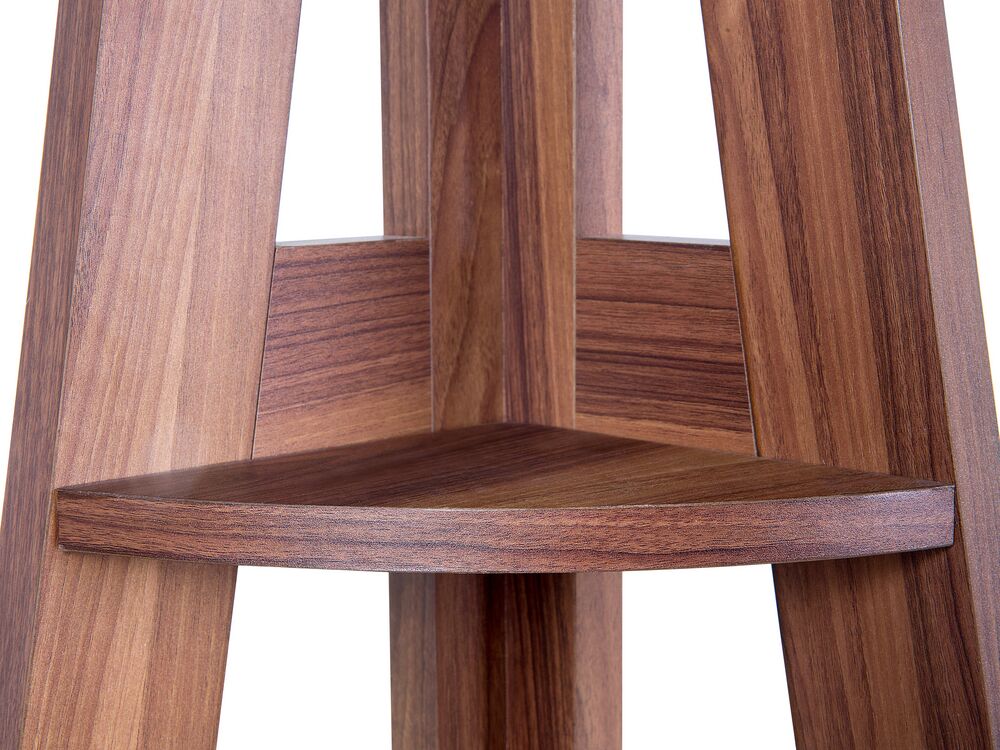 Corner Ladder Shelf Dark Wood MOBILE SOLO Beliani.no