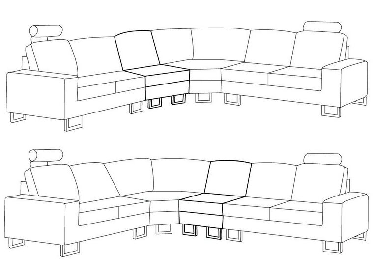 Left Hand Corner Fabric Sofa Light Grey STOCKHOLM Beliani.co.uk