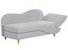 Right Hand Fabric Chaise Lounge with Storage Light Grey MERI II_881228