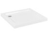 	Plato de ducha de acrílico blanco/plateado 90 x 90 cm ESTELI_788212