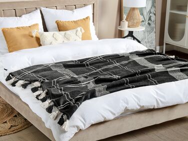 Cotton Blanket 130 x 170 cm Black KULAC