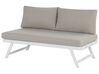 Lounge Set Aluminium weiß 5-Sitzer modular Auflagen taupe COCCORINO_776762