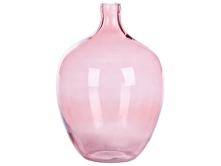 Wazon dekoracyjny szklany 39 cm różowy ROTI_823633