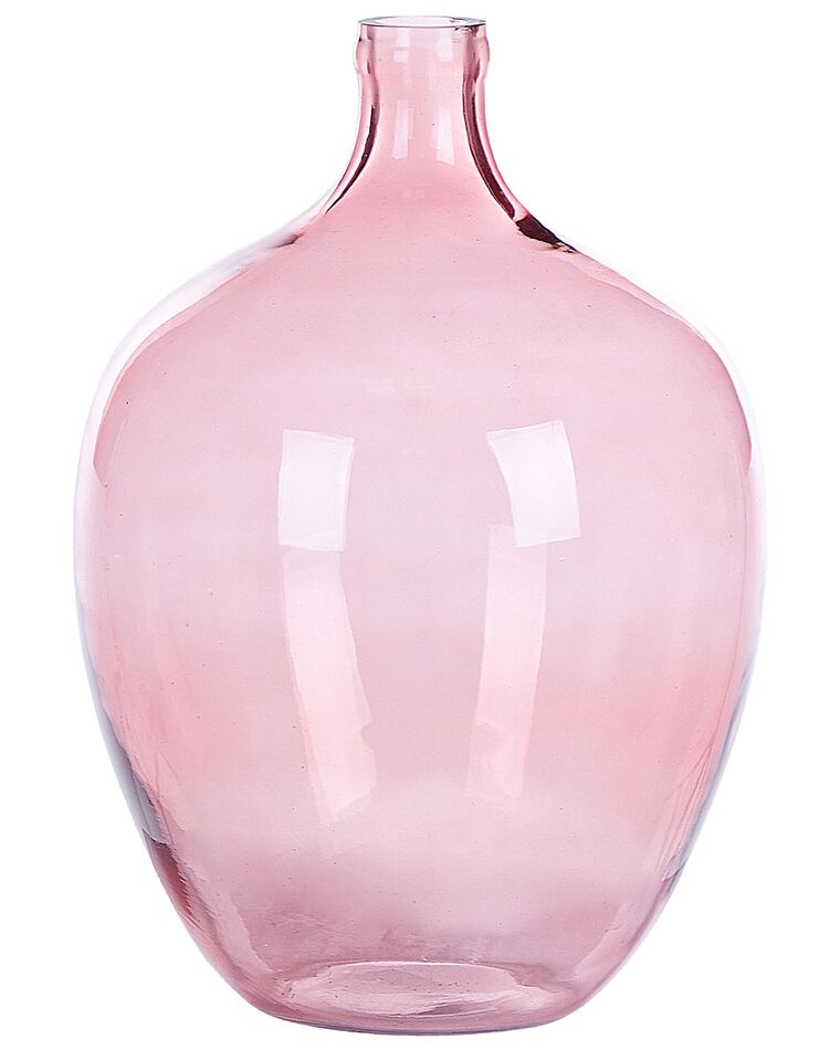 Glass Decorative Vase 39 cm Pink ROTI_823633