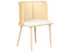 Conjunto de 2 sillas de comedor de metal efecto madera clara KOBUK_888088
