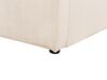 Cama de solteiro com arrumação em veludo creme 90 x 200 cm ANET_876952