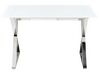 Mesa de jantar em inox e vidro temperado branco e prateado 120 x 70 cm ATTICA_850495