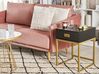 Wire Frame Marble Effect Coffee Table White with Gold CONCAN_790550