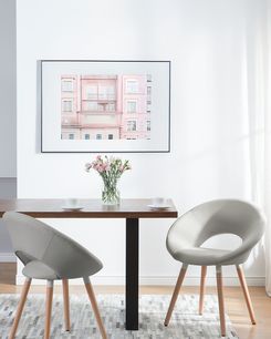 Tuoli kangas vaaleanharmaa 2 kpl ROSLYN Tuoli kangas vaaleanharmaa 2 kpl ROSLYN