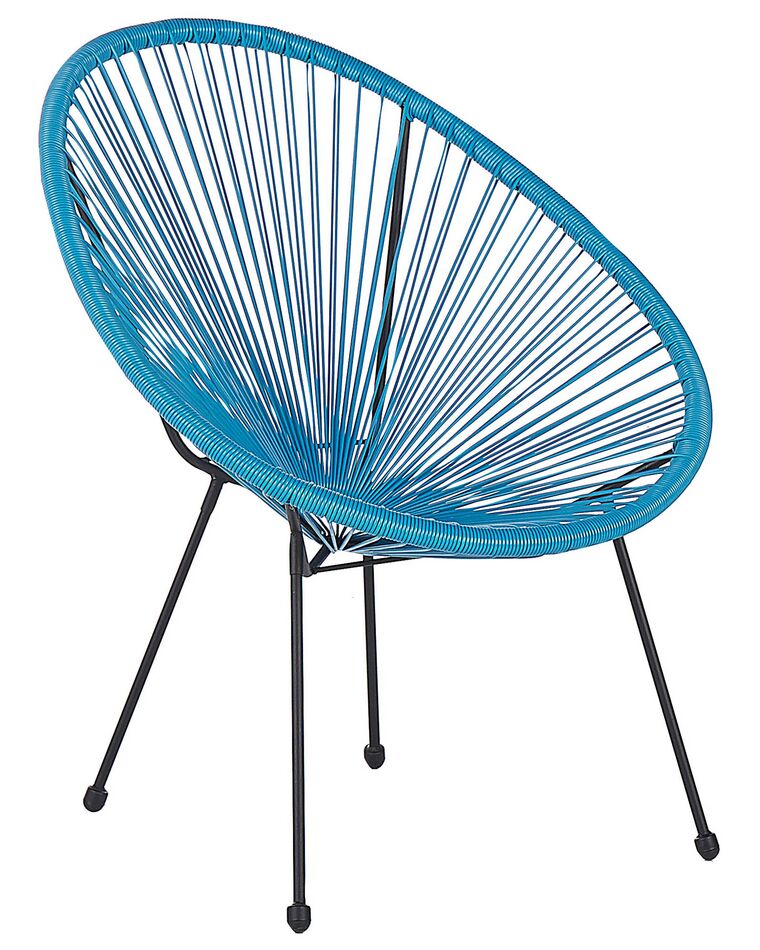 PE Rattan Accent Chair Blue ACAPULCO II_813797