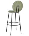 Set of 2 Boucle Bar Chairs Light Green EMERY_913951