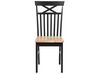 Zestaw do jadalni stół i 4 krzesła drewniany jasny z czarnym HOUSTON_745748