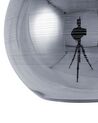 Lampadario sferico in vetro argentato ASARO_700640