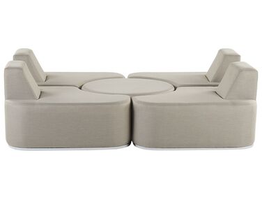 4 Seater Modular Garden Sofa Set Light Grey FABRO