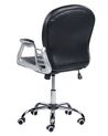 Swivel Faux Leather Office Chair Black PRINCESS_756269