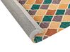 Teppich Wolle mehrfarbig 140 x 200 cm geometrisches Muster Kurzflor KESKIN_836627
