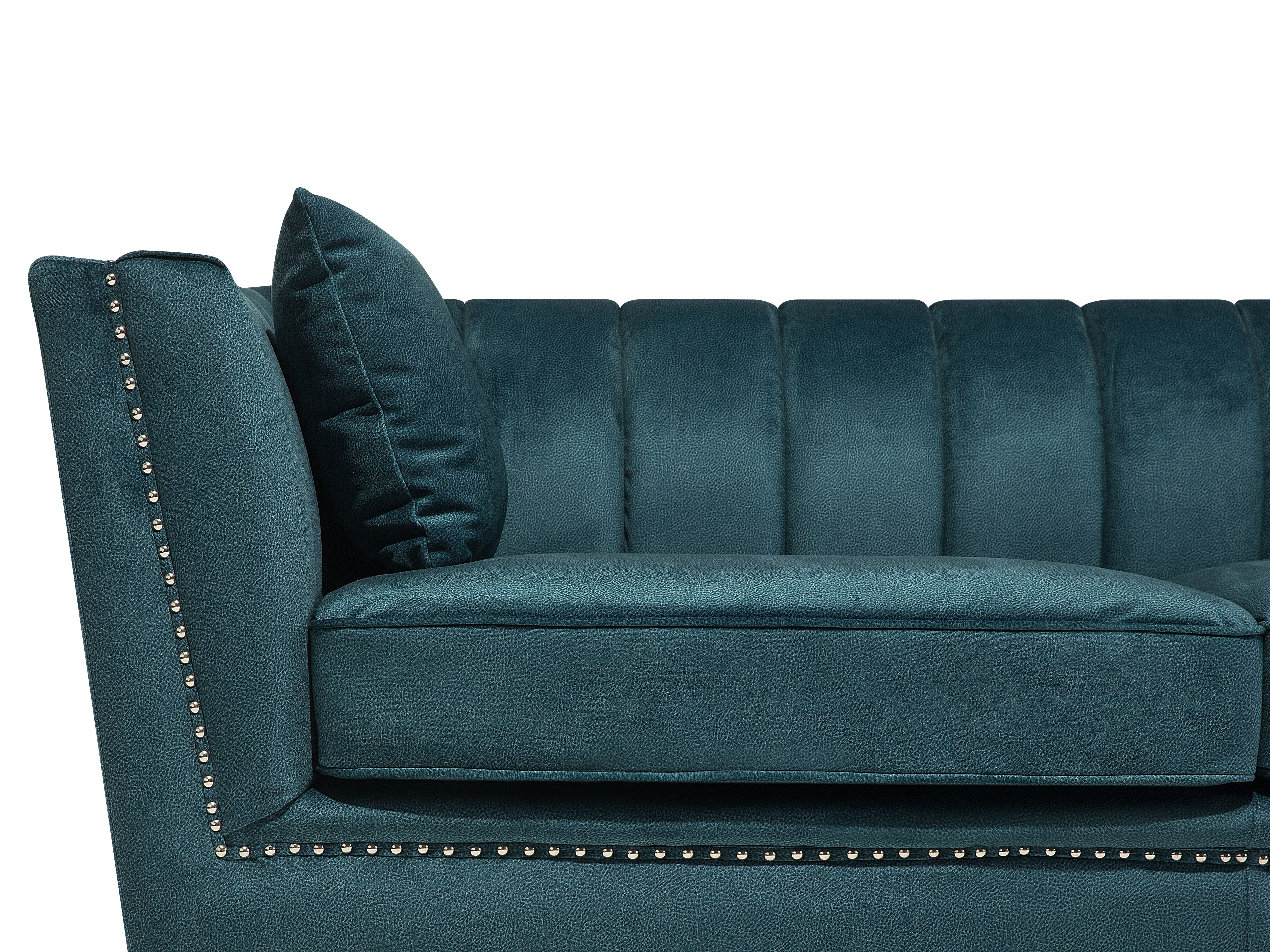 Sofa 2-osobowa welurowa lazurowa GAULA