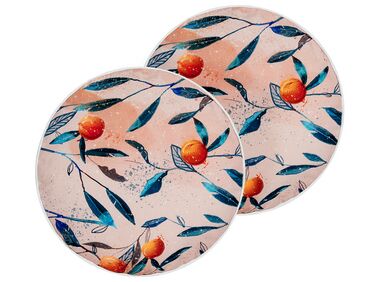 Set di 2 cuscini da esterno tessuto multicolore ⌀ 40 cm PIALPETTA