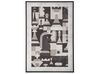 Obraz na płótnie w ramie szachy 63 x 93 cm szary BANDO_816197
