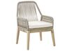 Gartenmöbel Set Faserzement 200 x 100 cm  6-Sitzer Stühle grau / beige OLBIA_771496