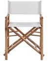 Set of 2 Bamboo Folding Chairs Light Wood and Off-White MOLISE_809472