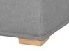Sofá esquinero 4 plazas de poliéster gris/madera clara TIBRO_825625
