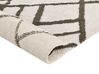Teppich Baumwolle cremeweiß / grün geometrisches Muster 160 x 230 cm Shaggy YESILKOY_842976