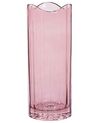 Rózsaszín üveg virágváza 30 cm PERDIKI_838148