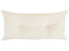 Sofá cama de terciopelo blanco crema FARRIS_875416