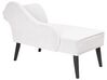 Right Hand Fabric Chaise Lounge White BIARRITZ_898132