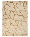 Viskózový koberec s geometrickým vzorom 160 x 230 cm béžová MAKOLA_904059